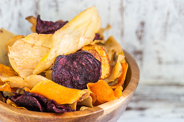 chips di verdura al forno